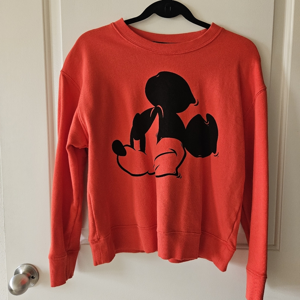 Zara Red Mickey Mouse Sweatshirt